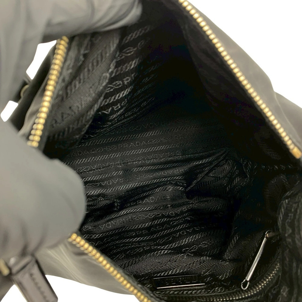 PRADA Black Leather Shoulder Bag - Picture 9 of 10